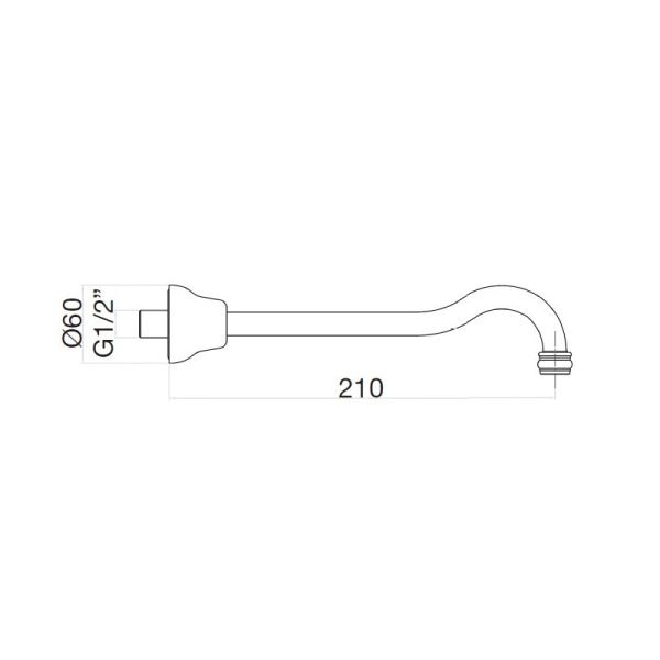 Излив для ванны  Webert Armony AC0537065, бронза