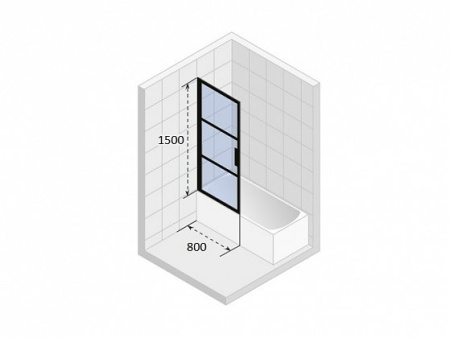 Шторка для ванной Riho Grid G004046121