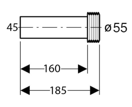 Удлинитель колена смыва Geberit 152.434.16.1