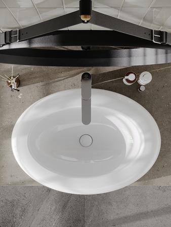 Раковина накладная (63,5х45,5) Orange  B08-640W белый глянец