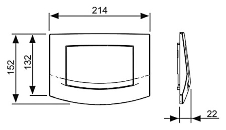 Панель смыва с одной клавишей TECE 9240126