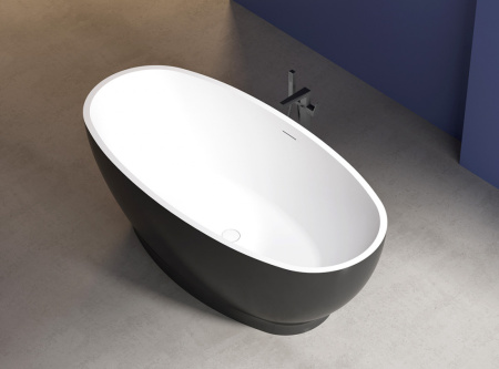 Акриловая ванна (165х80) ABBER AB9207MB без гидромассажа, черный