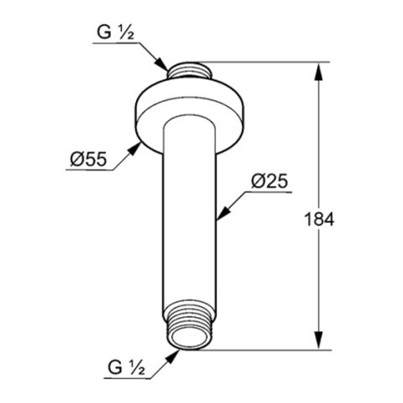 Душевой кронштейн Kludi A-QA 66515N0-00