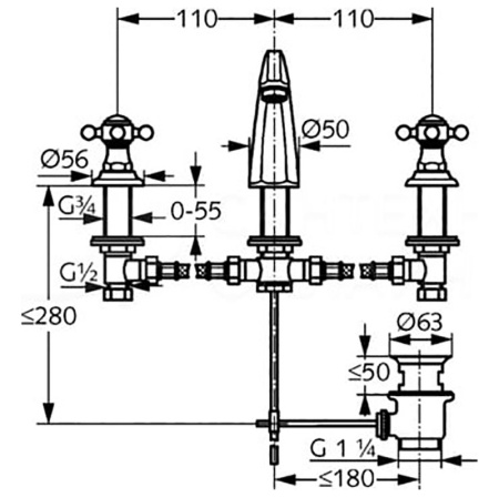 Смеситель для раковины Kludi Adlon/1926 510430520