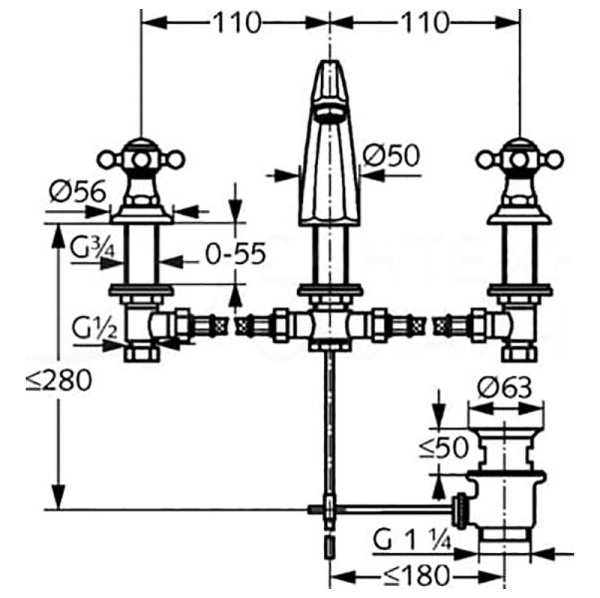 Смеситель для раковины Kludi Adlon/1926 510430520 Смеситель для раковины Kludi Adlon/1926 510430520