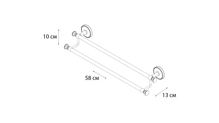Полотенцедержатель FIXSEN ADELE трубчатый двойной FX-55002