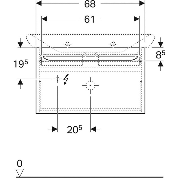 Тумба под раковину Geberit myDay Y824081000+125480600