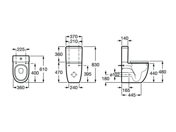 Унитаз напольный Roca Meridian-N  BTW 34224C00U