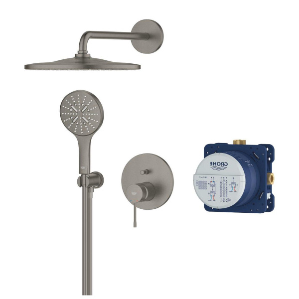 Душевой комплект Grohe Essence New 25287AL0 темный графит матовый