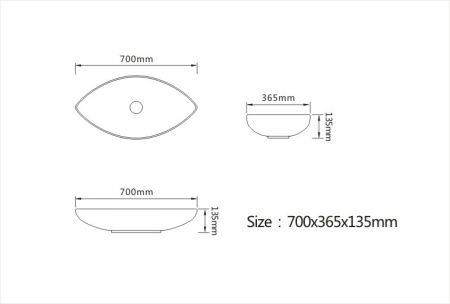 Раковина накладная (70х36,5) SantiLine SL-1078