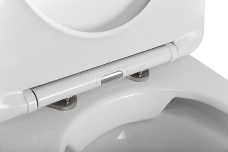 Унитаз приставной безободковый BelBagno FLAY-R BB1003CBR/SC с сиденьем микролифт