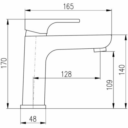 Смеситель для раковины Rav Slezak Yukon YU128.5CMAT