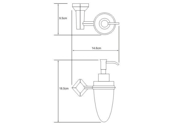 Дозатор жидкого мыла навесной Wasserkraft 1199