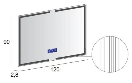 Зеркало (120х90) Cezares 45064