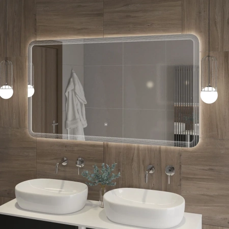 Зеркало (140х80) Cezares CZR-SPC-DUET-1400-800-LED-TCH