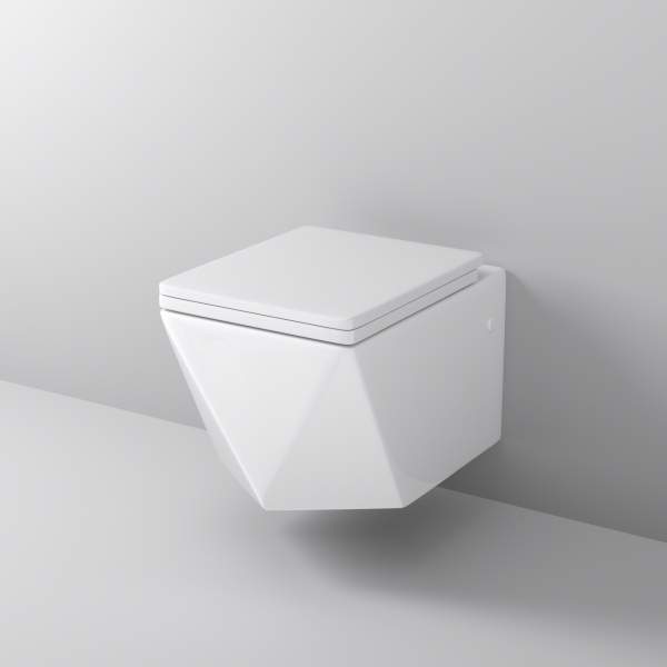 Унитаз подвесной безободковый Grossman Cristal GR-4481 с сиденьем микролифт