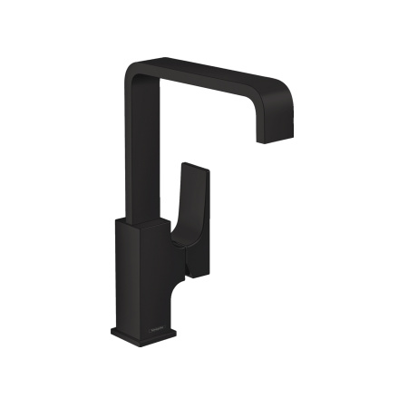 Смеситель для раковины с донным клапаном Push-Open Hansgrohe Metropol 32511670 черный матовый