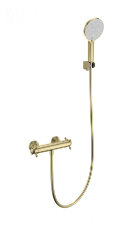 Смеситель для душа с термостатом WONZON & WOGHAND Strato, брашированное золото WW-B2048-A- BG