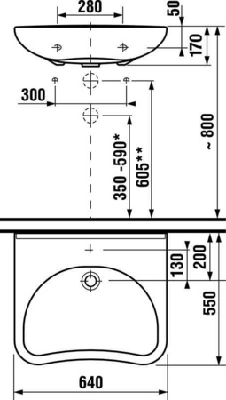 Раковина полувстраиваемая (64х55) Roca Access  ZRU9307659