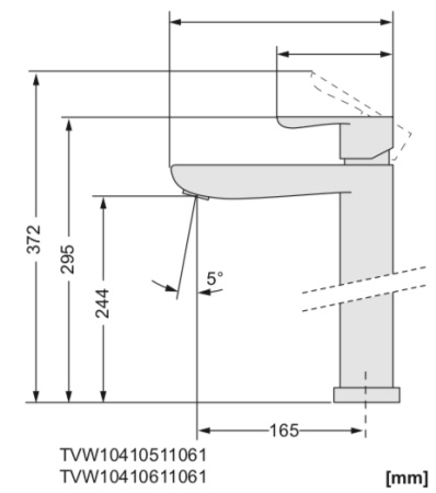 Смеситель для раковины Villeroy & Boch O.Novo TVW10410511061