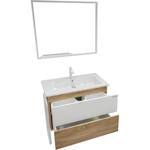 Зеркало (92х72) Grossman Лофт 209002 с полкой белое