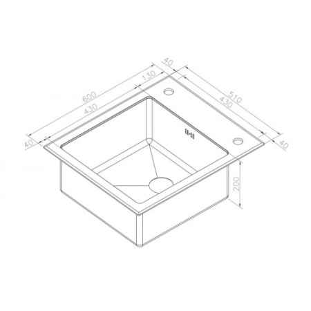 Кухонная мойка ZORG GL 6051 BLACK
