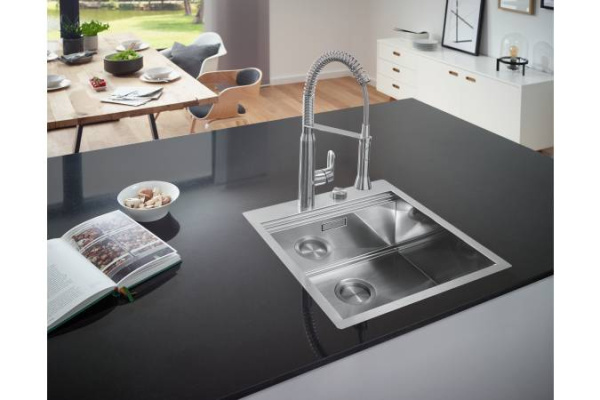 Мойка из нержавеющей стали с корзинчатым вентилем GROHE K800 31583SD1