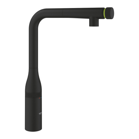 Смеситель для кухни с выдвижным изливом Grohe Essence SmartControl 31928 KF0 (31928KF0) фантомный черный