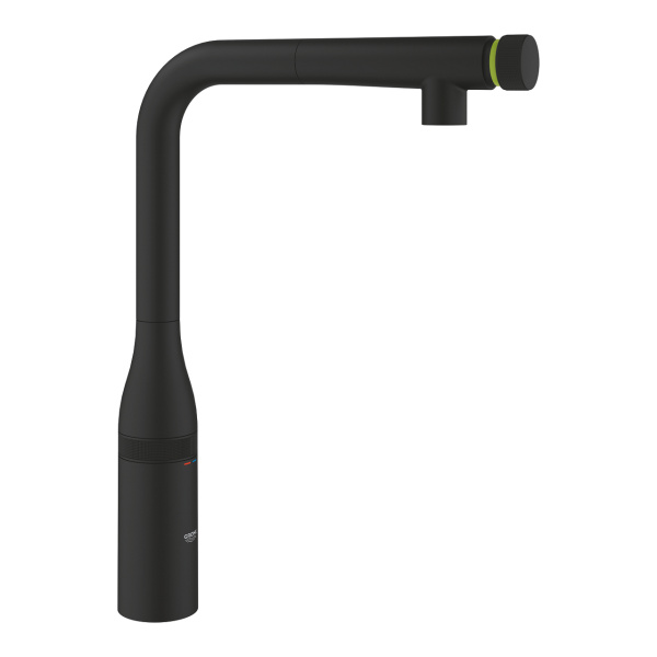 Смеситель для кухни с выдвижным изливом Grohe Essence SmartControl 31928 KF0 (31928KF0) фантомный черный