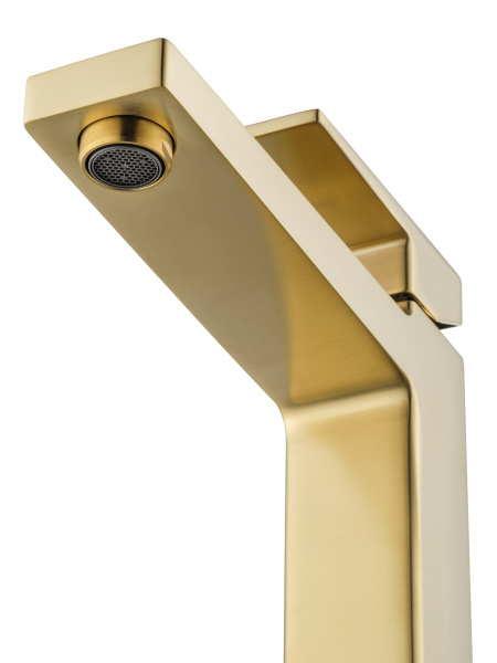 Смеситель для раковины высокий WONZON & WOGHAND CUBE 2.0, брашированное золото WW-88019068-BG