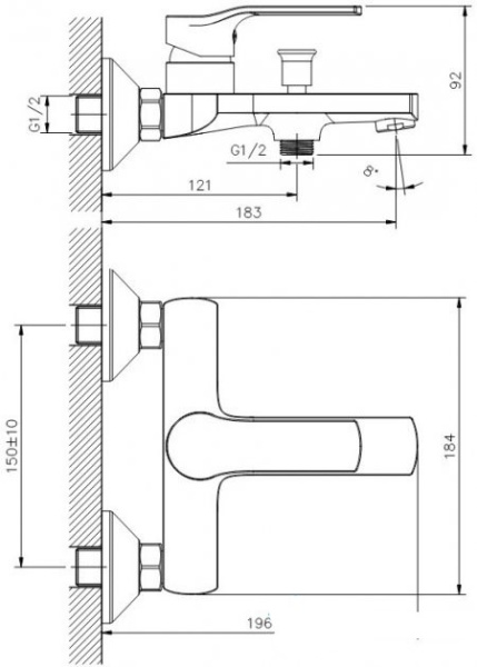 Смеситель для ванны Koller Pool STREAM ST0100