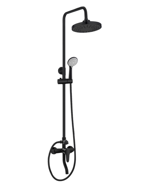 Душевая система с смесителем для ванны/душа OneLife P01-911b  черный