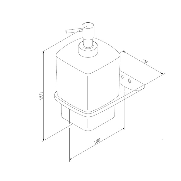 Стеклянный диспенсер для жидкого мыла с настенным держателем Am.Pm Inspire 2.0 A50A36922