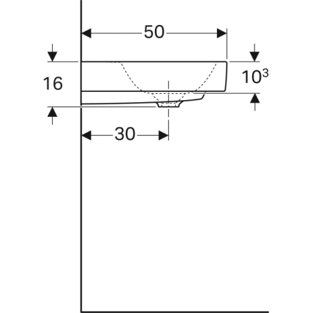 Раковина 90 см Geberit Citterio 500.547.01.1