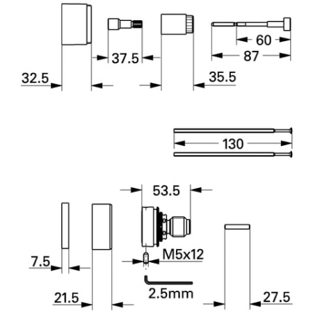 Удлинение GROHE 47249 000 (47249000)