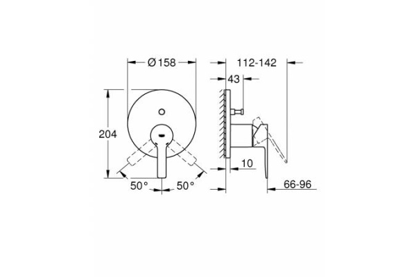 Однорычажный смеситель для ванны GROHE Lineare New 24064 AL1 (24064AL1) темный графит матовый Однорычажный смеситель для ванны GROHE Lineare New 24064 AL1 (24064AL1) темный графит матовый