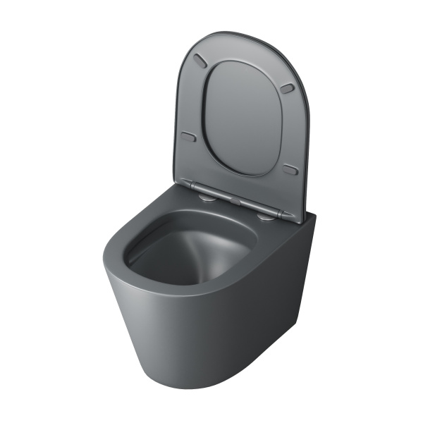 Унитаз подвесной безободковый Grossman  GR-4477GMSQ с сиденьем микролифт