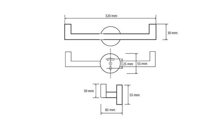 Стойка с держателем туалетной бумаги и ёршик, щётка белая Bemeta Omega 104836012