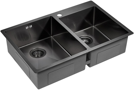 Кухонная мойка Paulmark  Helfer PM237851-GM вороненая сталь
