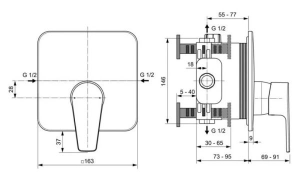 Смеситель для душа Ideal Standard Cerafine D A7347AA