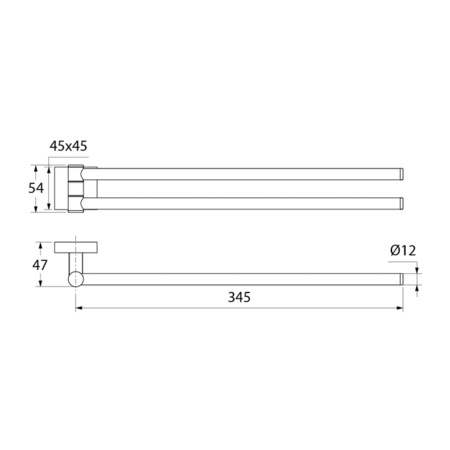 Сушитель для полотенец, IDDIS EDISBR0i49, хром