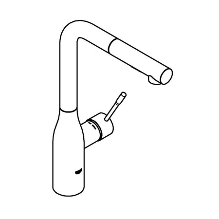Смеситель для кухни с  выдвижным изливом Essence New Grohe 30504 KF0 (30504KF0) фантомный черный 