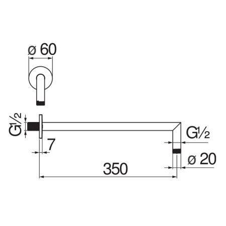 Кронштейн для душа Nobili Rubinetterie AD138/64BM