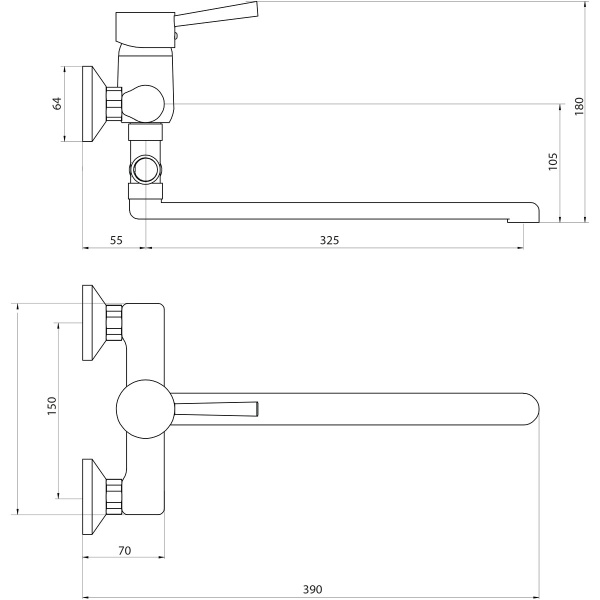 Смеситель для ванны Славен Город Д СЛ-ОД-Д31