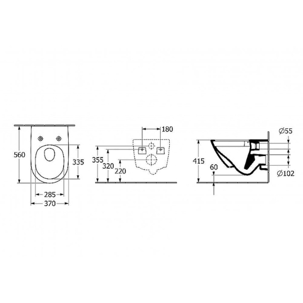 Унитаз подвесной Villeroy&Boch Subway 3.0 4670TS01