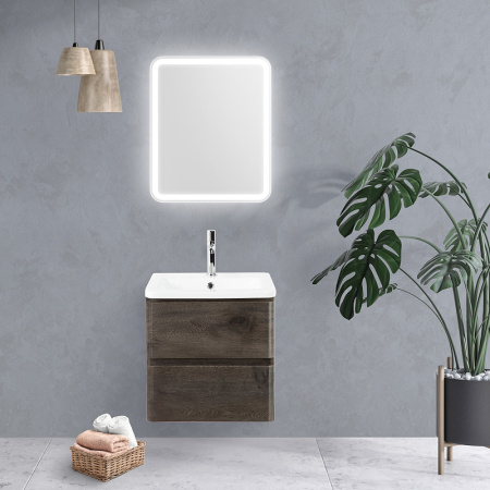 База под раковину BelBagno ALBANO-CER-600-2C-SO-RNG подвесная Robere Nature Grigio