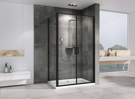 Душевой уголок (100х100) ABBER Sonnenstrand AG04100BC-S100B черный