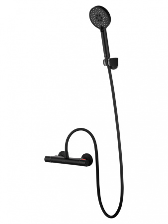 Смеситель для душа с термостатом WONZON & WOGHAND INN 5, черный матовый WW-B1005-A-MB