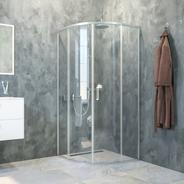 Душевое ограждение IDDIS Zodiac глянцевый алюминиевый профиль 90х90х195 см (ZOD6CR9i23)