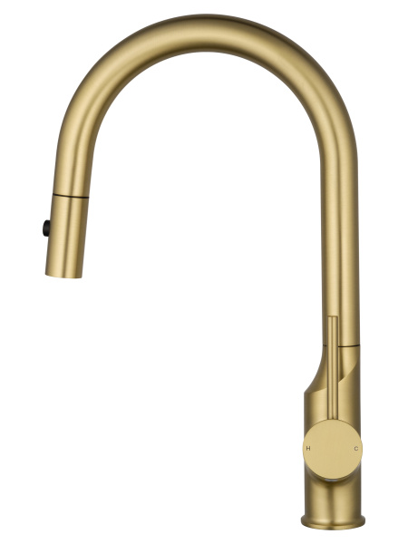 Смеситель для кухни с выдвижным изливом WONZON & WOGHAND, брашированное золото WW-A21252-BG Смеситель для кухни с выдвижным изливом WONZON & WOGHAND, брашированное золото WW-A21252-BG